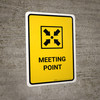 Meeting Point Yellow Portrait - Wall Sign