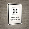 Meeting Point White Spanish Portrait - Wall Sign