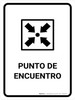 Meeting Point White Spanish Portrait - Wall Sign