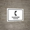 Telephone White Bilingual Spanish Landscape - Wall Sign Telephone White Bilingual Spanish Landscape - Wall Sign
