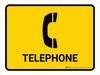 Telephone Yellow Landscape - Wall Sign Telephone Yellow Landscape - Wall Sign