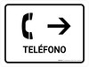 Telephone With Right Arrow White Spanish Landscape - Wall Sign
