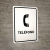 Telephone White Spanish Portrait - Wall Sign