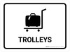 Trolleys White Landscape - Wall Sign