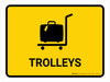 Trolleys Yellow Landscape - Wall Sign