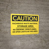 Caution: Hazardous Waste Material Storage Area - Wall Sign Caution: Hazardous Waste Material Storage Area - Wall Sign