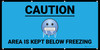 Caution Area is Kept Below Freezing with Emoji Blue - Banner Caution Area is Kept Below Freezing with Emoji Blue - Banner