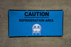 Caution Refrigeration Area with Emoji Blue - Banner