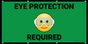 Eye Protection Required Green with Emojis - Banner