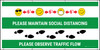 Maintain Distance Observe Flow Green with Emojis - Banner