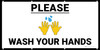 Please Wash Your Hands with Hand Emoji - Banner
