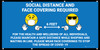 Social Distance and Face Covering Required While Shopping with Emojis Blue - Banner Social Distance and Face Covering Required While Shopping with Emojis Blue - Banner