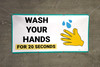 Wash Your Hands For 20 Seconds with Emoji - Banner