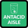 Antacid Aisle with Icon Square - Floor Sign Antacid Aisle with Icon Square - Floor Sign