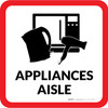Appliances Aisle with Icon Square - Floor Sign