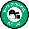 Back to School Supplies with Icon Circle - Floor Sign Back to School Supplies with Icon Circle - Floor Sign