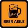 Beer Aisle with Icon Square - Floor Sign