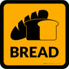 Bread with Icon Square - Floor Sign Bread with Icon Square - Floor Sign