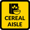 Cereal Aisle with Icon Square - Floor Sign Cereal Aisle with Icon Square - Floor Sign