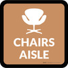 Chairs Aisle with Icon Square - Floor Sign Chairs Aisle with Icon Square - Floor Sign