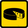 Cheese Icon Square - Floor Sign