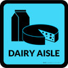 Dairy Aisle with Icon Square - Floor Sign