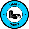 Dairy with Icon Circle - Floor Sign Dairy with Icon Circle - Floor Sign