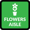 Flowers Aisle with Icon Square - Floor Sign