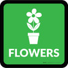 Flowers with Icon Square - Floor Sign