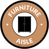 Furniture Aisle with Icon Circle - Floor Sign