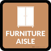 Furniture Aisle with Icon Square - Floor Sign