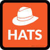 Hats with Icon Square - Floor Sign Hats with Icon Square - Floor Sign