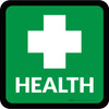 Health with Icon Square - Floor Sign Health with Icon Square - Floor Sign