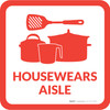 Housewears Aisle with Icon Square - Floor Sign