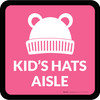 Kids Hats Aisle with Icon Square - Floor Sign