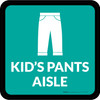 Kids Pants Aisle with Icon Square - Floor Sign
