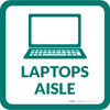 Laptops Aisle with Icon Square - Floor Sign