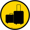 Luggage Icon Circle - Floor Sign