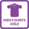 Mens Shirts Aisle with Icon Square - Floor Sign