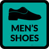 Mens Shoes with Icon Square - Floor Sign Mens Shoes with Icon Square - Floor Sign