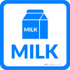 Milk with Icon Square - Floor Sign