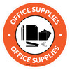 Office Supplies with Icon Circle - Floor Sign Office Supplies with Icon Circle - Floor Sign