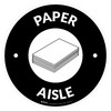 Paper Aisle with Icon Circle - Floor Sign