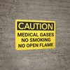Caution: Medical Gases No Smoking - Wall Sign Caution: Medical Gases No Smoking - Wall Sign