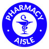 Pharmacy Aisle with Icon Circle - Floor Sign
