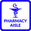 Pharmacy Aisle with Icon Square - Floor Sign