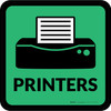 Printers with Icon Square - Floor Sign Printers with Icon Square - Floor Sign