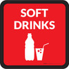 Soft Drinks with Icon Square - Floor Sign Soft Drinks with Icon Square - Floor Sign