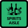 Spirits Aisle with Icon Square - Floor Sign