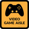 Video Games Aisle with Icon Square - Floor Sign